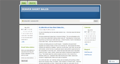Desktop Screenshot of denvershortsalesblog.wordpress.com