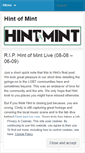 Mobile Screenshot of hintofmint.wordpress.com