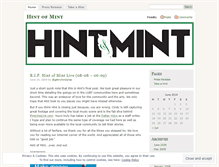 Tablet Screenshot of hintofmint.wordpress.com