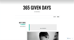 Desktop Screenshot of 365givendays.wordpress.com