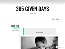 Tablet Screenshot of 365givendays.wordpress.com