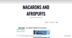 Desktop Screenshot of macaronsandafropuffs.wordpress.com