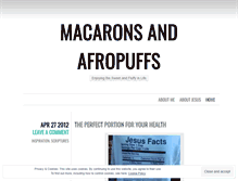 Tablet Screenshot of macaronsandafropuffs.wordpress.com