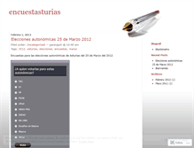 Tablet Screenshot of encuestasturias.wordpress.com