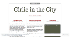 Desktop Screenshot of girlieinthecity.wordpress.com