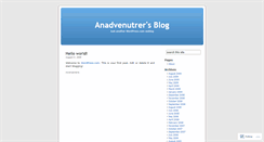 Desktop Screenshot of anadvenutrer.wordpress.com