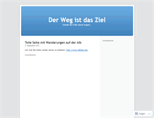 Tablet Screenshot of derwegistdasziel.wordpress.com