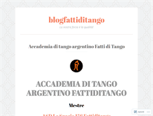 Tablet Screenshot of fattiditango.wordpress.com