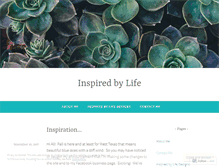 Tablet Screenshot of inspiredbylife.wordpress.com