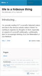 Mobile Screenshot of lifeisahideousthing.wordpress.com