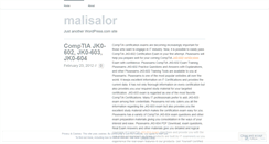 Desktop Screenshot of malisalor.wordpress.com
