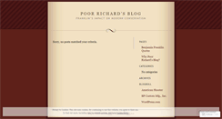 Desktop Screenshot of poorrichardsblog.wordpress.com