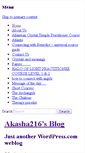 Mobile Screenshot of akasha216.wordpress.com