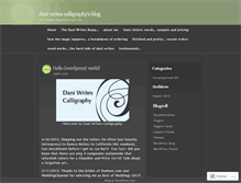 Tablet Screenshot of daniwritescalligraphy.wordpress.com