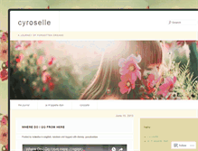 Tablet Screenshot of cyroselle.wordpress.com