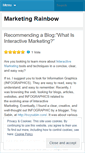 Mobile Screenshot of marketingrainbow.wordpress.com