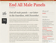 Tablet Screenshot of endallmalepanels.wordpress.com