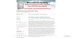 Desktop Screenshot of metaleadershipmarketing.wordpress.com
