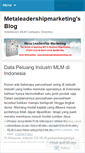 Mobile Screenshot of metaleadershipmarketing.wordpress.com