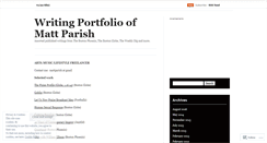 Desktop Screenshot of mattparish.wordpress.com