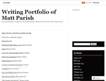 Tablet Screenshot of mattparish.wordpress.com