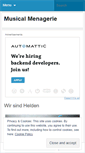 Mobile Screenshot of musicalmenagerie.wordpress.com