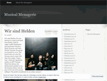 Tablet Screenshot of musicalmenagerie.wordpress.com