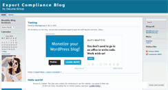 Desktop Screenshot of exportcomplianceblog.wordpress.com