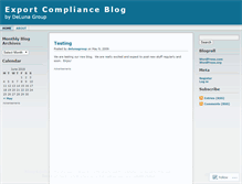 Tablet Screenshot of exportcomplianceblog.wordpress.com