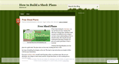 Desktop Screenshot of howtobuildashedplans.wordpress.com