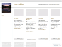 Tablet Screenshot of learninglines.wordpress.com
