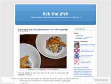 Tablet Screenshot of lickthedish.wordpress.com