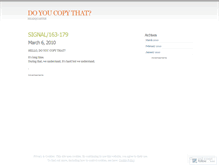 Tablet Screenshot of doyoucopythat.wordpress.com