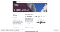 Desktop Screenshot of ihrrelocation.wordpress.com