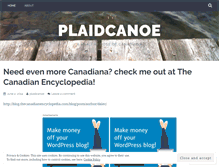 Tablet Screenshot of plaidcanoe.wordpress.com