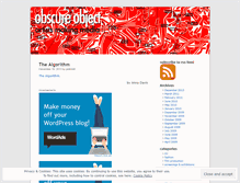 Tablet Screenshot of obscureobjectfilms.wordpress.com