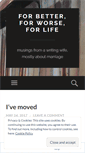 Mobile Screenshot of forbetterforworseforlife.wordpress.com