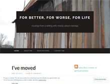 Tablet Screenshot of forbetterforworseforlife.wordpress.com