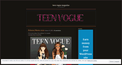 Desktop Screenshot of magazineteenvogue.wordpress.com