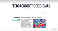 Desktop Screenshot of feedbackcentrodeidiomas.wordpress.com