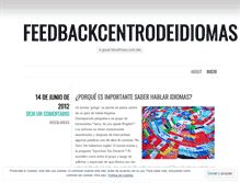 Tablet Screenshot of feedbackcentrodeidiomas.wordpress.com