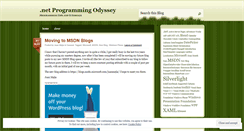 Desktop Screenshot of netprogrammingodyssey.wordpress.com