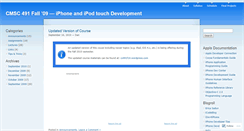 Desktop Screenshot of cs491f09.wordpress.com