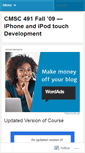 Mobile Screenshot of cs491f09.wordpress.com