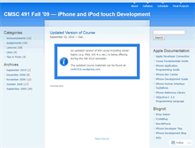 Tablet Screenshot of cs491f09.wordpress.com