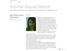 Tablet Screenshot of animalabusewatch.wordpress.com