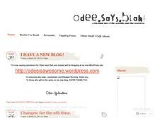 Tablet Screenshot of odeeblah.wordpress.com