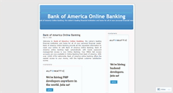 Desktop Screenshot of bankofamericaonlinebanking.wordpress.com