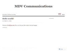 Tablet Screenshot of mdvcommunications.wordpress.com