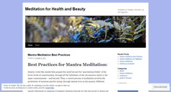 Desktop Screenshot of meditationforbeauty.wordpress.com